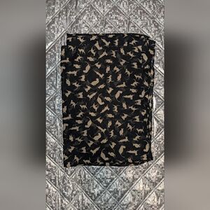 Chiffon Cat Silhouette Print Pattern Scarf